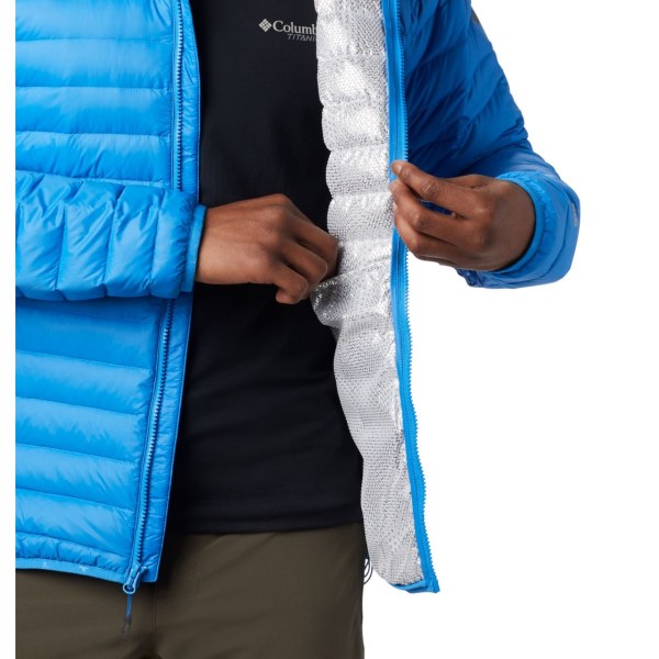Bundy Columbia Alpha Trailove S Kapucňou Down Panske Modre Modre | SK-TWL-092145