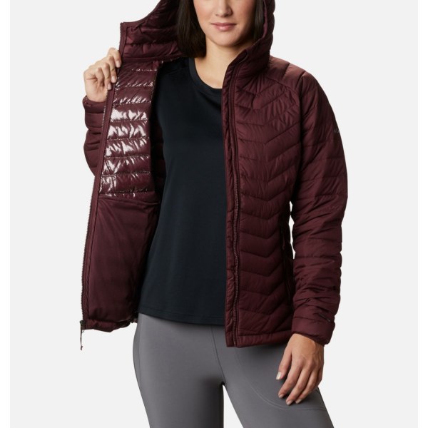 Bundy Columbia Powder Lite S Kapucňou Damske Bordove | SK-VUM-426071