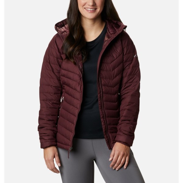Bundy Columbia Powder Lite S Kapucňou Damske Bordove | SK-VUM-426071