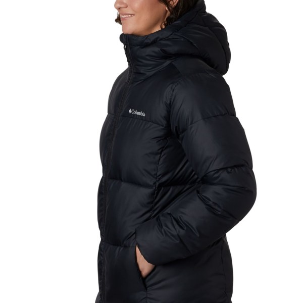 Bundy Columbia Puffect Stredne S Kapucňou Damske Čierne | SK-VHX-268507
