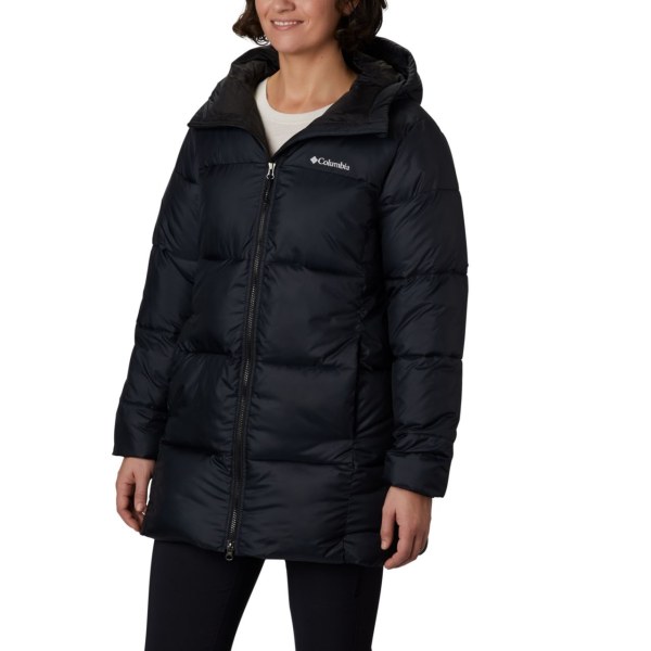 Bundy Columbia Puffect Stredne S Kapucňou Damske Čierne | SK-VHX-268507