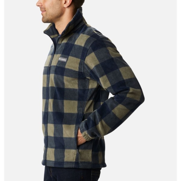 Bundy Columbia Steens Mountain Printed Fleece Panske Siva Zelene | SK-PHL-695240