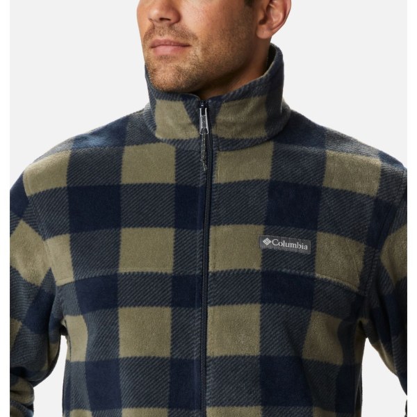 Bundy Columbia Steens Mountain Printed Fleece Panske Siva Zelene | SK-PHL-695240