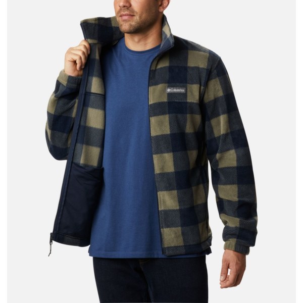 Bundy Columbia Steens Mountain Printed Fleece Panske Siva Zelene | SK-PHL-695240