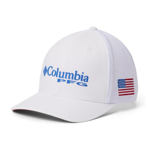 Caps Columbia PFG Mesh Ball - USA Damske Biele Modre | SK-BQJ-098612