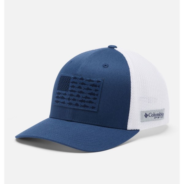 Caps Columbia PFG Mesh Fish Flag Ball Panske Tmavo Siva Biele | SK-KRP-348091
