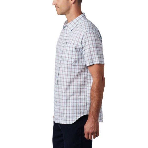 Kosele Columbia Brentyn Trailove Kratke Sleeve Seersucker Vysoke Panske Modre | SK-MAC-390584
