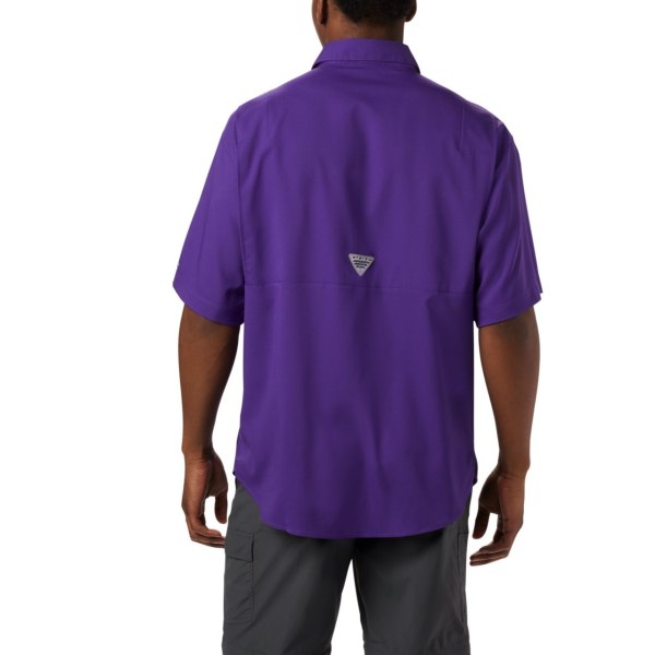 Kosele Columbia Collegiate PFG Tamiami Kratke Sleeve - LSU Panske Nachový | SK-HXT-580642
