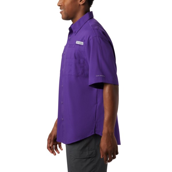 Kosele Columbia Collegiate PFG Tamiami Kratke Sleeve - LSU Panske Nachový | SK-HXT-580642