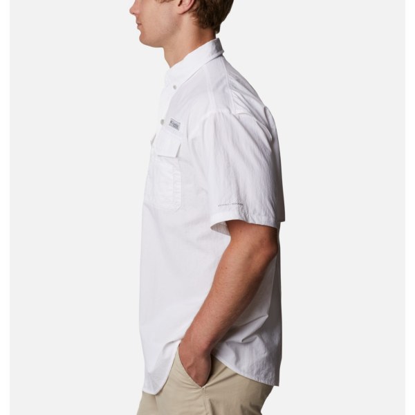 Kosele Columbia Distant Vody Kratke Sleeve Panske Biele | SK-ELO-251467