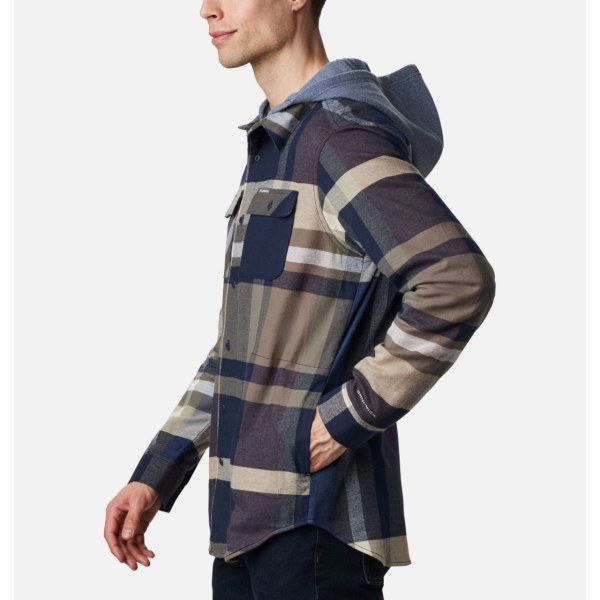 Kosele Columbia Flare Gun Stretch Flannel Panske Námornícka Modrá Hnede | SK-WPF-826175