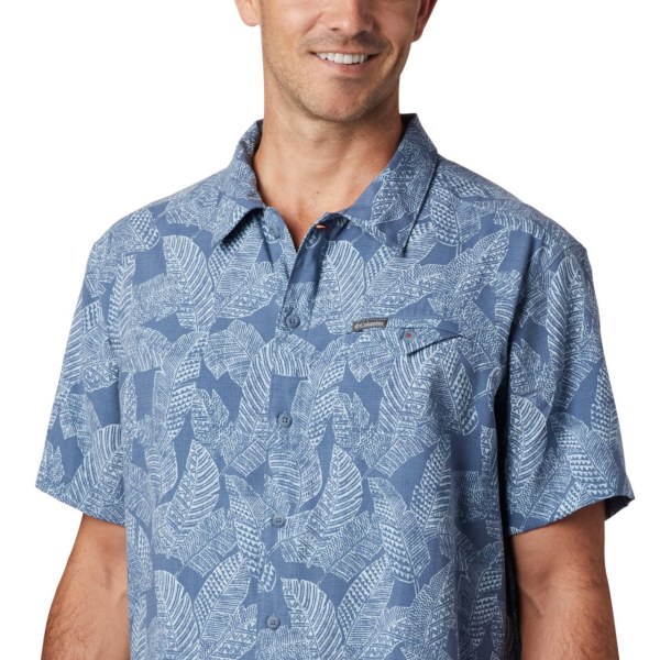 Kosele Columbia Lakeside Trailove Kratke Sleeve Big Panske Modre | SK-FEZ-803459