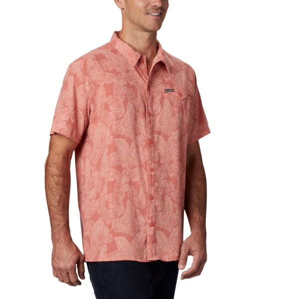 Kosele Columbia Lakeside Trailove Kratke Sleeve Panske Tmavo Koralove | SK-QXC-350478
