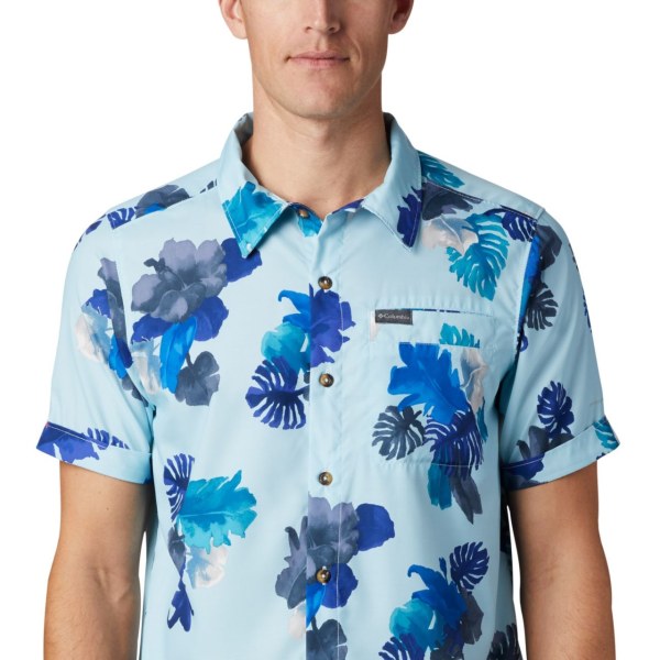 Kosele Columbia Outdoorove Elements Kratke Sleeve Print Panske Modre | SK-NEF-280314