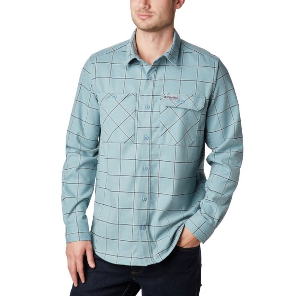 Kosele Columbia Outdoorove Elements Stretch Flannel Panske Modre | SK-EOC-257036