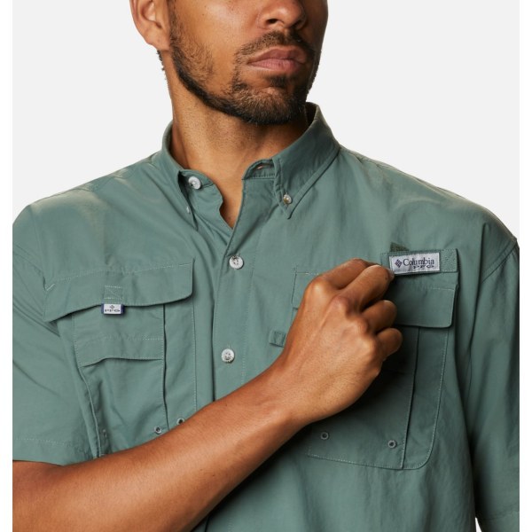 Kosele Columbia PFG Bahama II Kratke Sleeve Vysoke Panske Zelene | SK-MOZ-240378