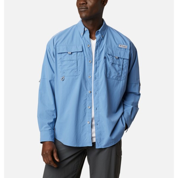 Kosele Columbia PFG Bahama II Long Sleeve Big Panske Modre | SK-CPO-608492