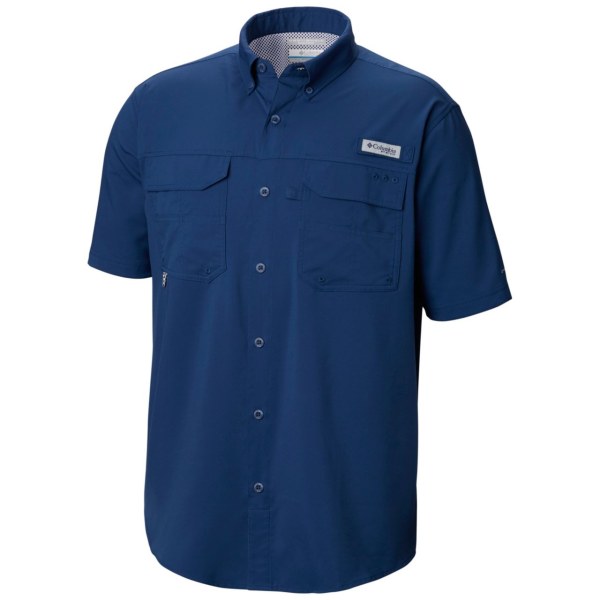 Kosele Columbia PFG Blood and Guts III Kratke Sleeve Woven Big Panske Tmavo Siva | SK-EMJ-390175