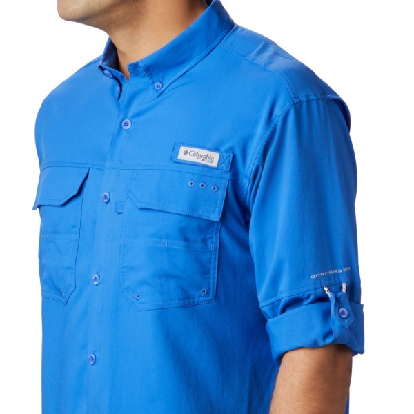 Kosele Columbia PFG Blood and Guts III Long Sleeve Woven Panske Modre | SK-ZPS-624185