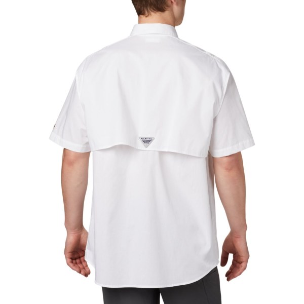 Kosele Columbia PFG Bonehead Kratke Sleeve - Texas Panske Biele | SK-FRU-239467