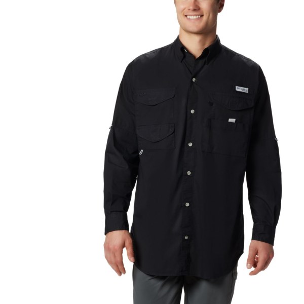 Kosele Columbia PFG Bonehead Long Sleeve Panske Čierne | SK-GOR-658942