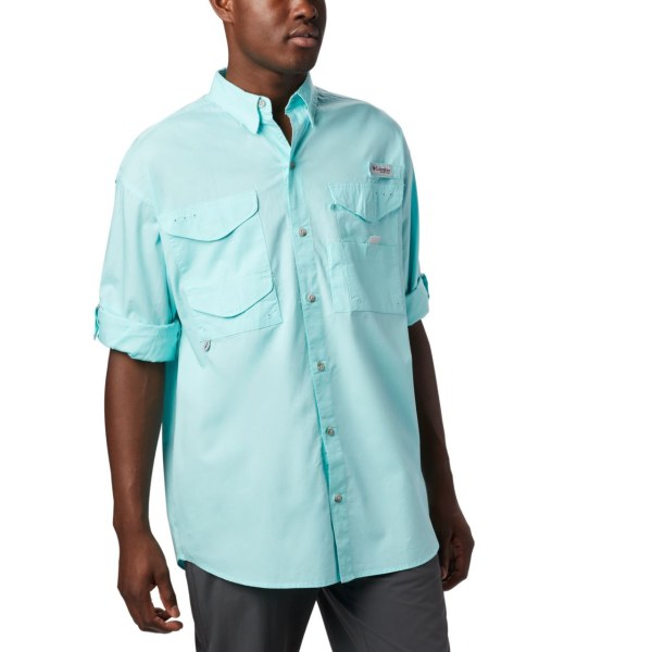 Kosele Columbia PFG Bonehead Long Sleeve Vysoke Panske Svetlo Modre | SK-GUE-832049