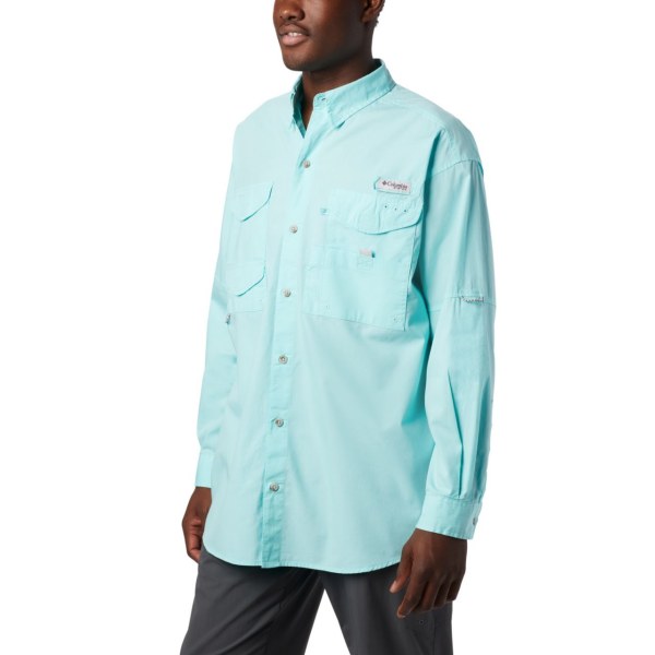 Kosele Columbia PFG Bonehead Long Sleeve Vysoke Panske Svetlo Modre | SK-GUE-832049