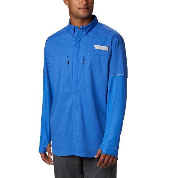Kosele Columbia PFG Force XII Zero Long Sleeve Hybrid Panske Modre | SK-JNM-082175