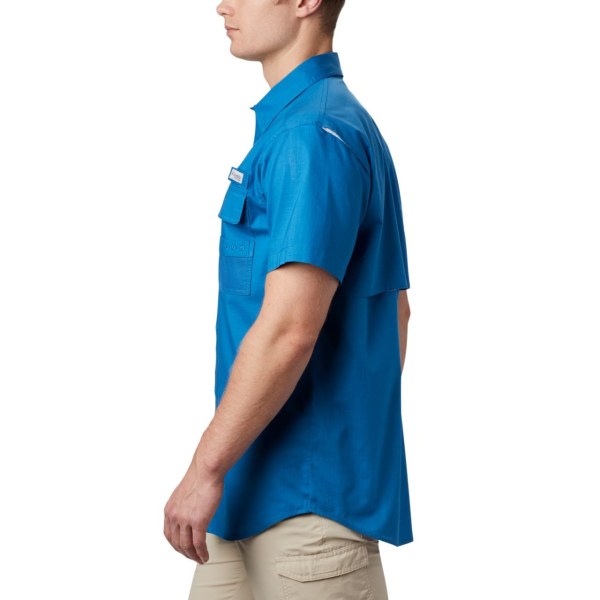 Kosele Columbia PFG Half Moon Kratke Sleeve Panske Modre | SK-NOP-320156