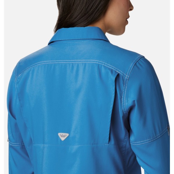 Kosele Columbia PFG Lo Drag Long Sleeve Damske Modre Modre | SK-XOZ-831946