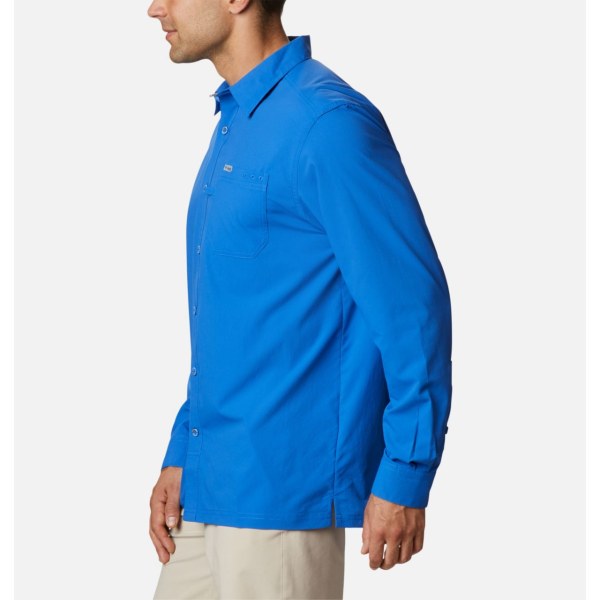 Kosele Columbia PFG Slack Tide Long Sleeve Panske Modre | SK-JUD-738610