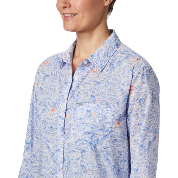 Kosele Columbia PFG Sun Drifter II Long Sleeve Damske Modre | SK-AGR-652743