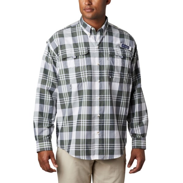 Kosele Columbia PFG Super Bahama Long Sleeve Panske Čierne Viacfarebný | SK-FEA-756910