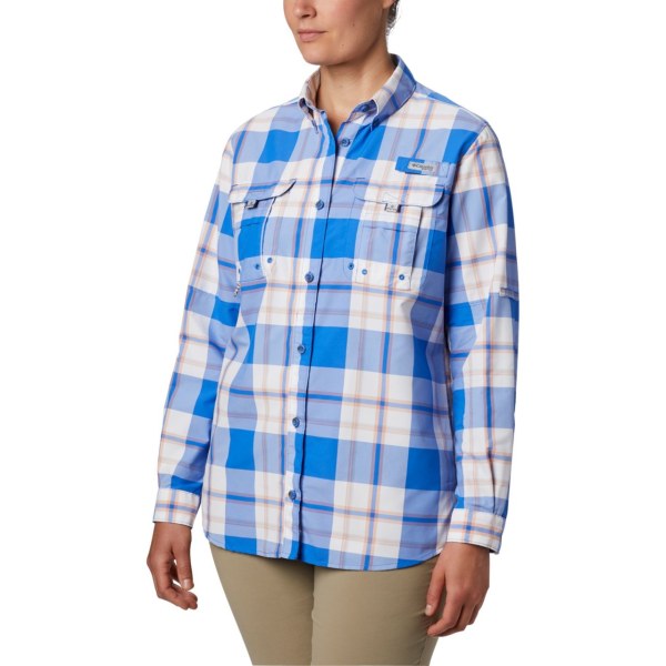 Kosele Columbia PFG Super Bahama Long Sleeve Damske Modre | SK-KBT-716439