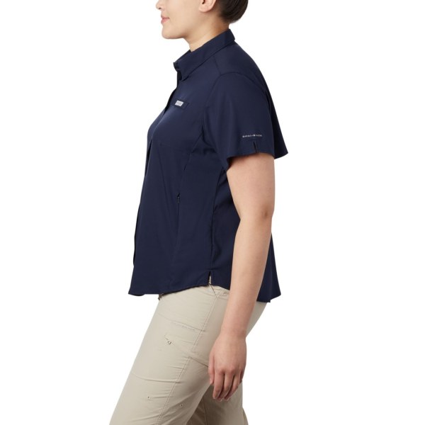 Kosele Columbia PFG Tamiami II Kratke Sleeve Plus Size Damske Námornícka Modrá | SK-AVH-782301