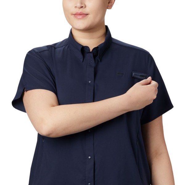 Kosele Columbia PFG Tamiami II Kratke Sleeve Plus Size Damske Námornícka Modrá | SK-AVH-782301