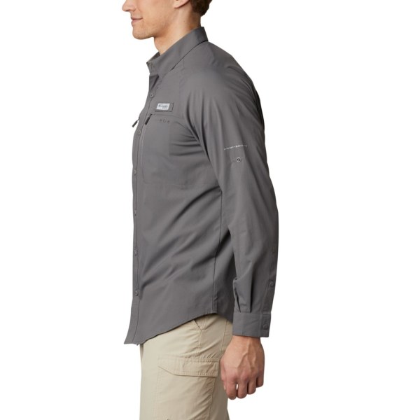Kosele Columbia PFG Terminal Tackle Long Sleeve Woven Panske Siva | SK-LDV-420369
