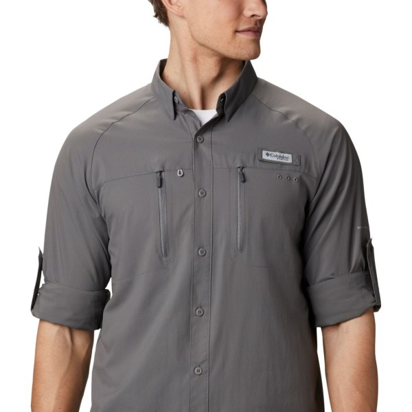 Kosele Columbia PFG Terminal Tackle Long Sleeve Woven Panske Siva | SK-LDV-420369