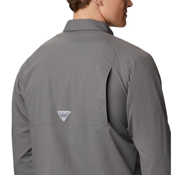 Kosele Columbia PFG Terminal Tackle Long Sleeve Woven Panske Siva | SK-LDV-420369