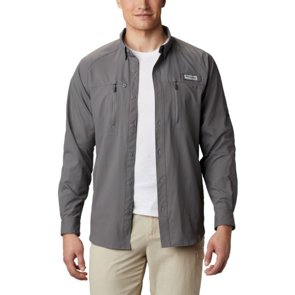 Kosele Columbia PFG Terminal Tackle Long Sleeve Woven Panske Siva | SK-LDV-420369