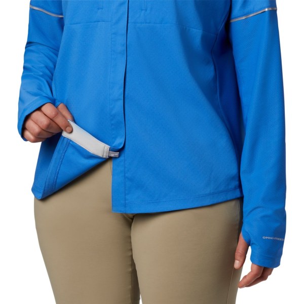 Kosele Columbia PFG Ultimate Catch ZERO Long Sleeve Hybrid Damske Modre | SK-IOH-742518