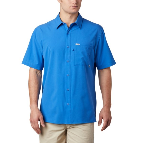 Kosele Columbia PFG Zero Rules Woven Kratke Sleeve Panske Modre | SK-SZT-485279