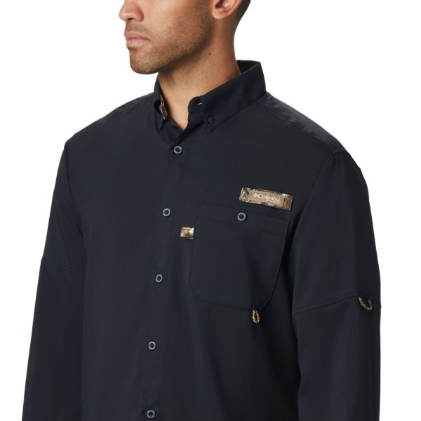 Kosele Columbia PHG Bucktail Long Sleeve Woven Panske Čierne | SK-HJX-438506