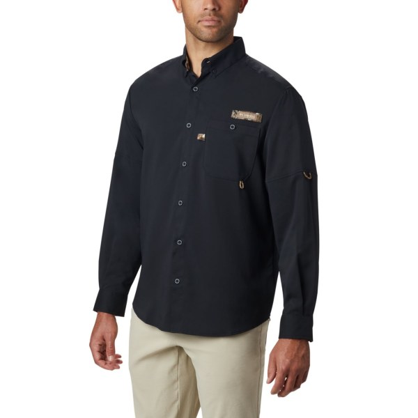 Kosele Columbia PHG Bucktail Long Sleeve Woven Panske Čierne | SK-HJX-438506