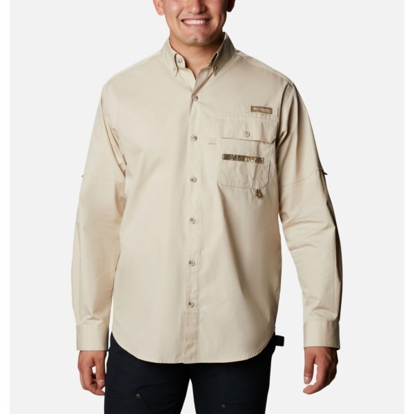Kosele Columbia PHG Sharptail Long Sleeve Panske Hnedožltý | SK-MCQ-609734