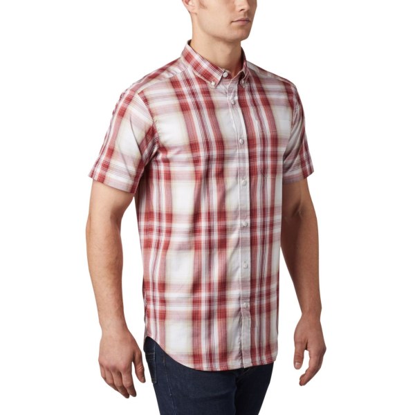 Kosele Columbia Rapid Rivers II Kratke Sleeve Big Panske Červené | SK-UZL-517428