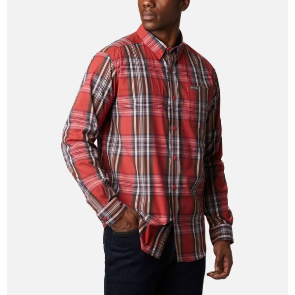 Kosele Columbia Rapid Rivers II Long Sleeve Panske Modre Červené Viacfarebný | SK-THU-503942