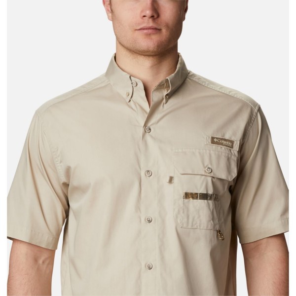 Kosele Columbia Sharptail Kratke Sleeve Panske Hnedožltý | SK-SXK-849260