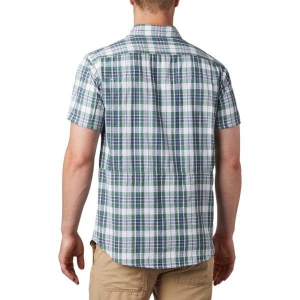 Kosele Columbia Silver Ridge Kratke Sleeve Seersucker Panske Tmavo Modre Hnede | SK-ENW-951327