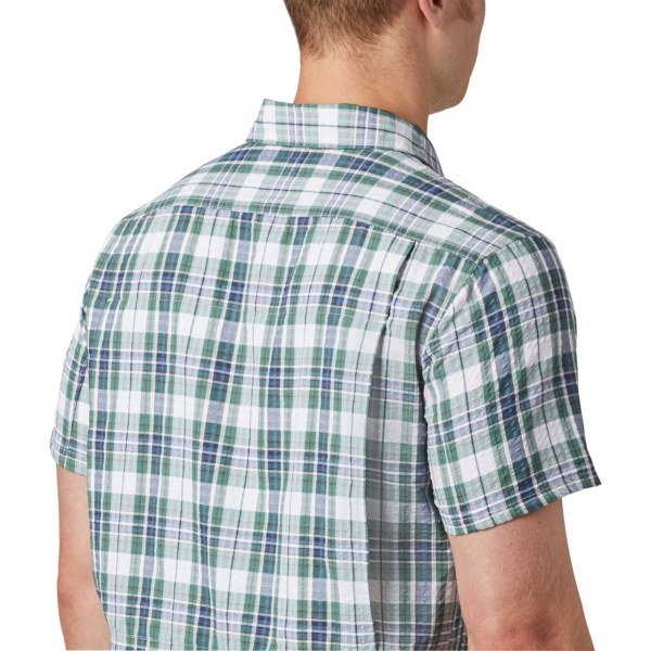 Kosele Columbia Silver Ridge Kratke Sleeve Seersucker Panske Tmavo Modre Hnede | SK-ENW-951327